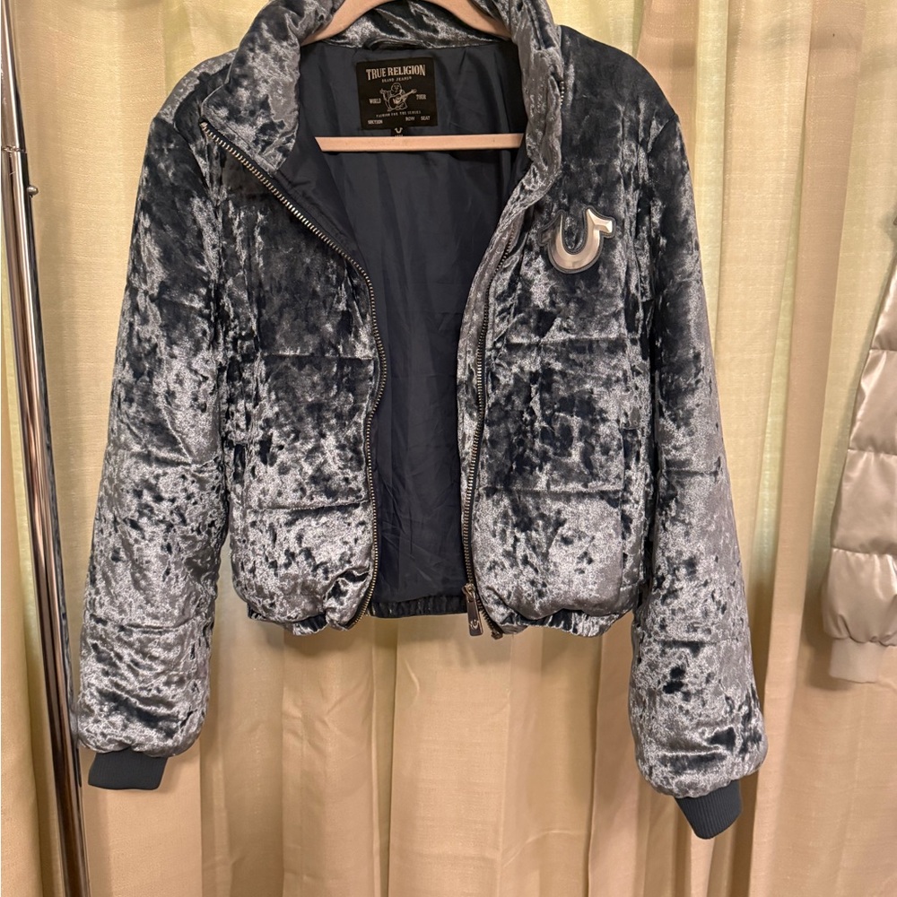 True Religion Velvet Puffer Jacket